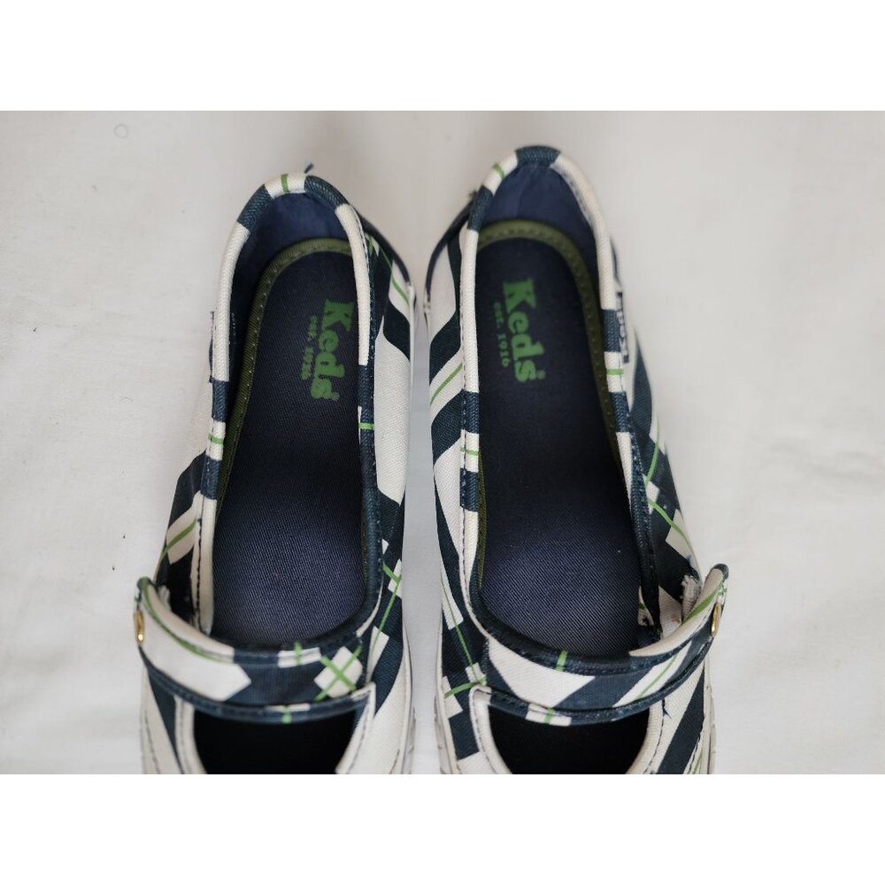 Keds Women's Navy/White WF21886 Craze Chatham Plaid Mary Jane Shoe Size 6 - Picture 9 of 10